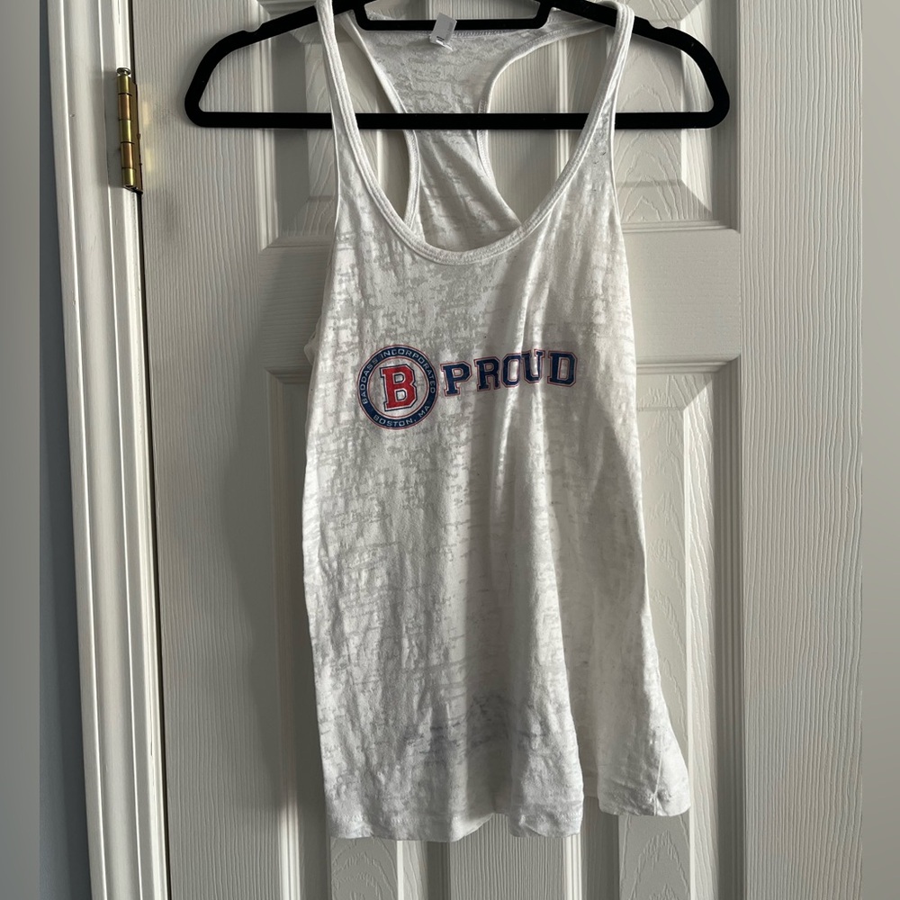 Next Level Apparel, Baddass Incorporated white tank, size large